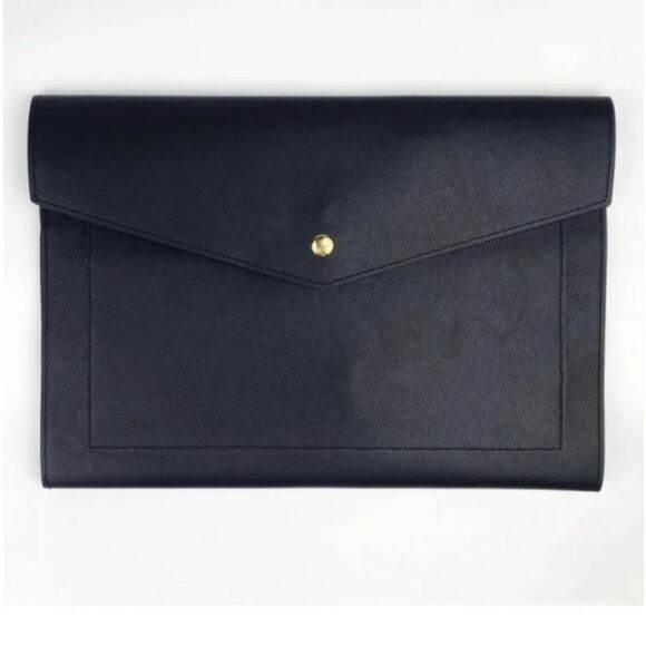 Glass Ladder & Co Megan Portfolio Black Vegan Clutch Portfolio - Picture 4 of 12
